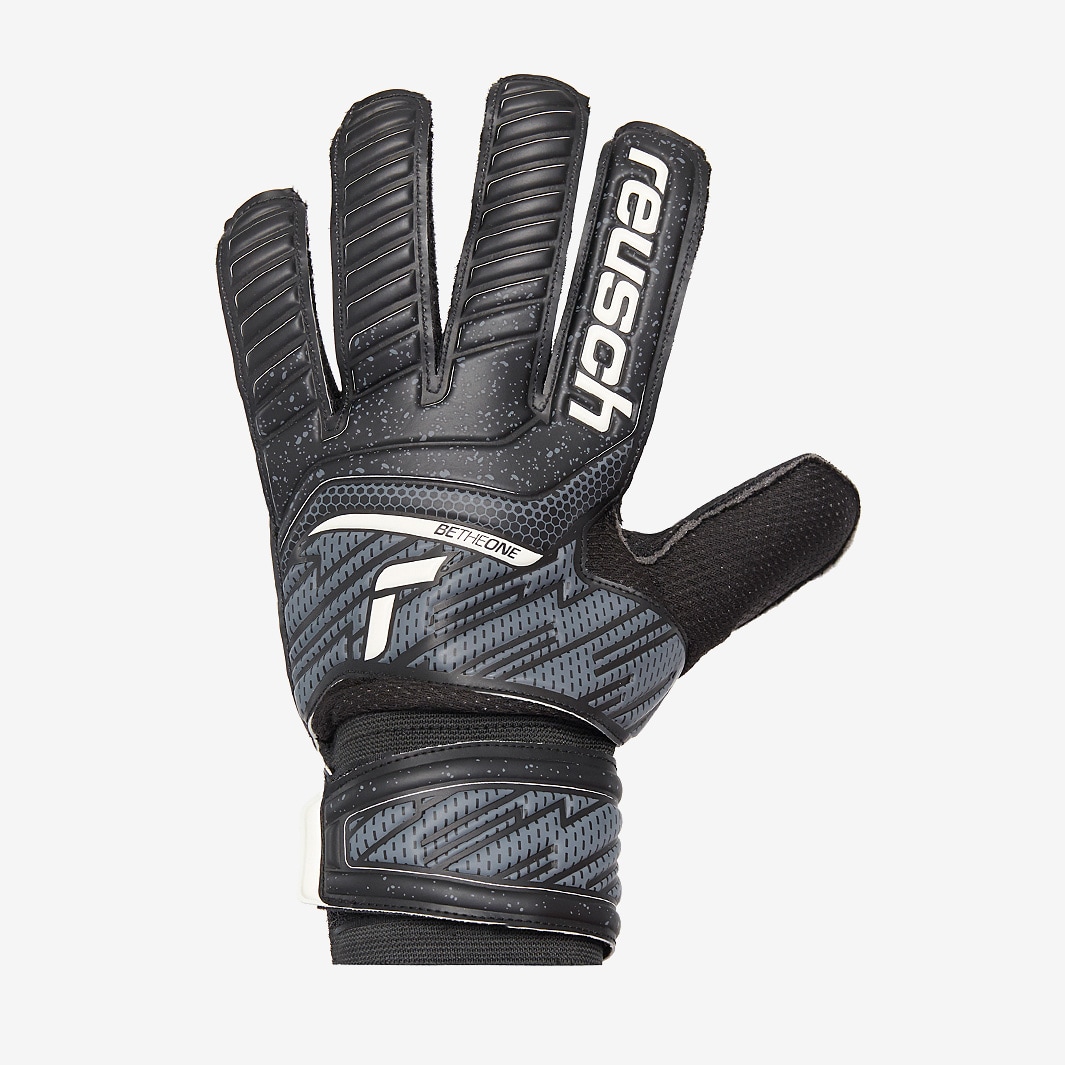 Reusch Attrakt Solid Black Mens Goalkeeper Gloves ProDirect Soccer