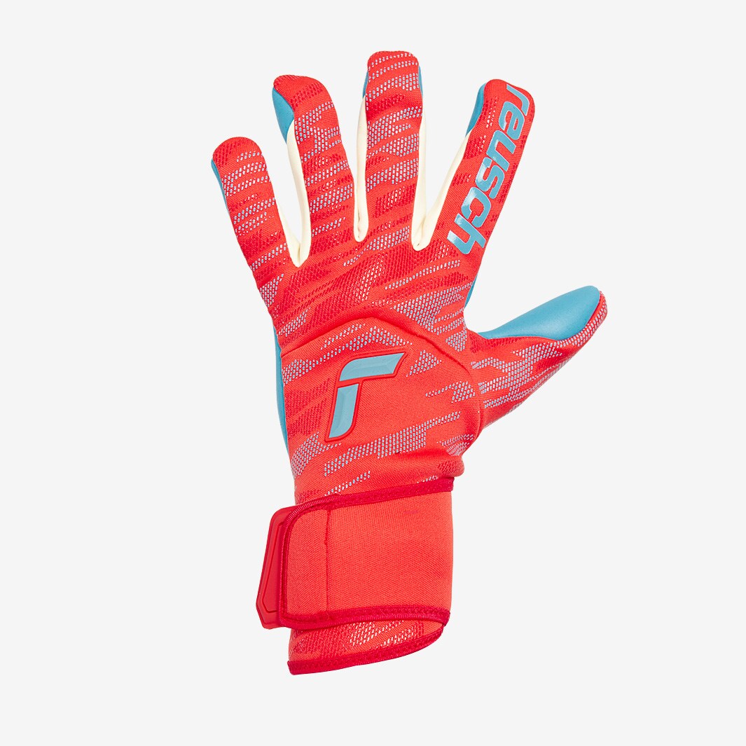 Reusch Pure Contact Aqua Red/Aqua Blue Mens Goalkeeper Gloves Pro