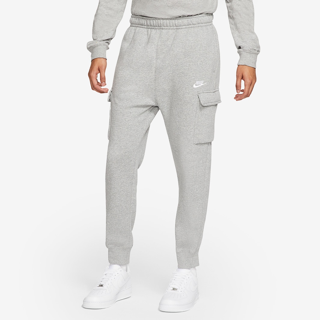 Nike Sportswear Club Pant Cargo - Dark Grey Heather/Matte Silver/White ...