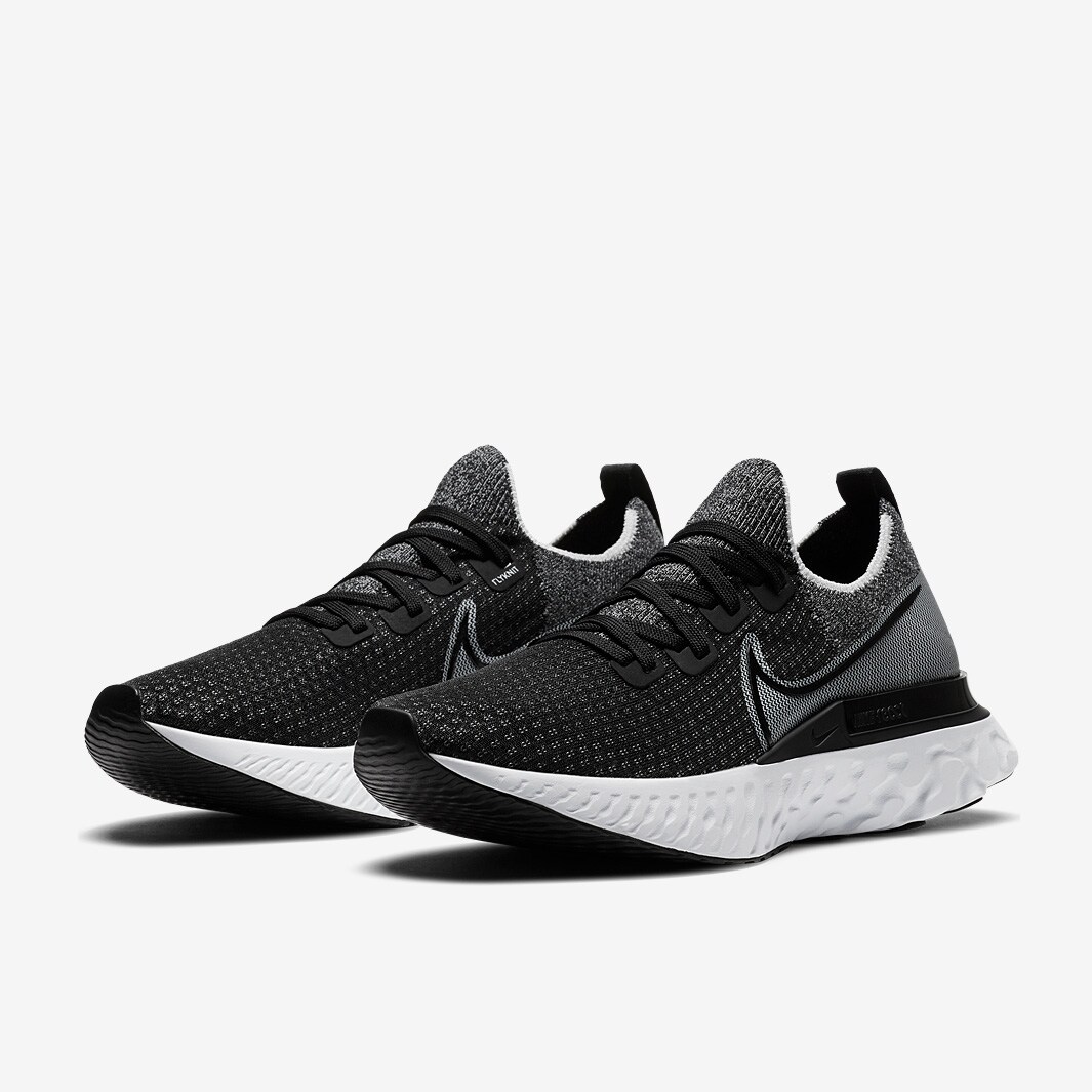 Nike React Infinity Run Flyknit ブラック Nike React Infinity Run Flyknit - Black/Black-White - Mens