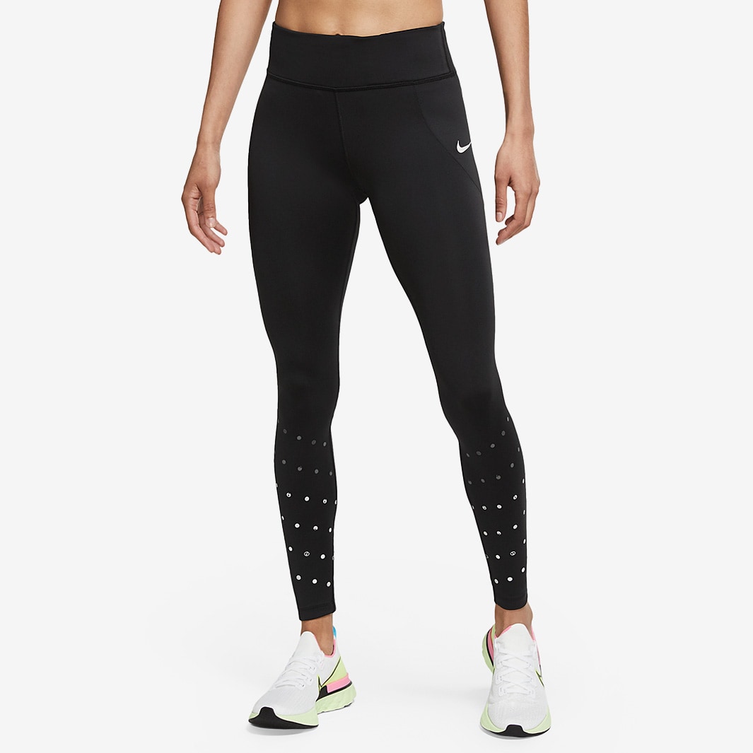 Nike Womens Fast Flash Runway Tight Black Reflective Silv Womens Clothing Pro Direct Running