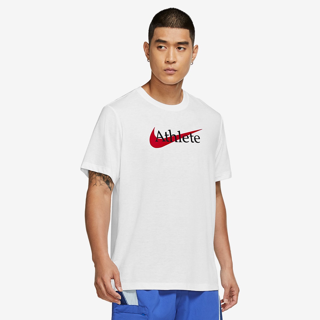 Nike Training T-Shirt - White/University Red - Mens Clothing | Pro:Direct Running
