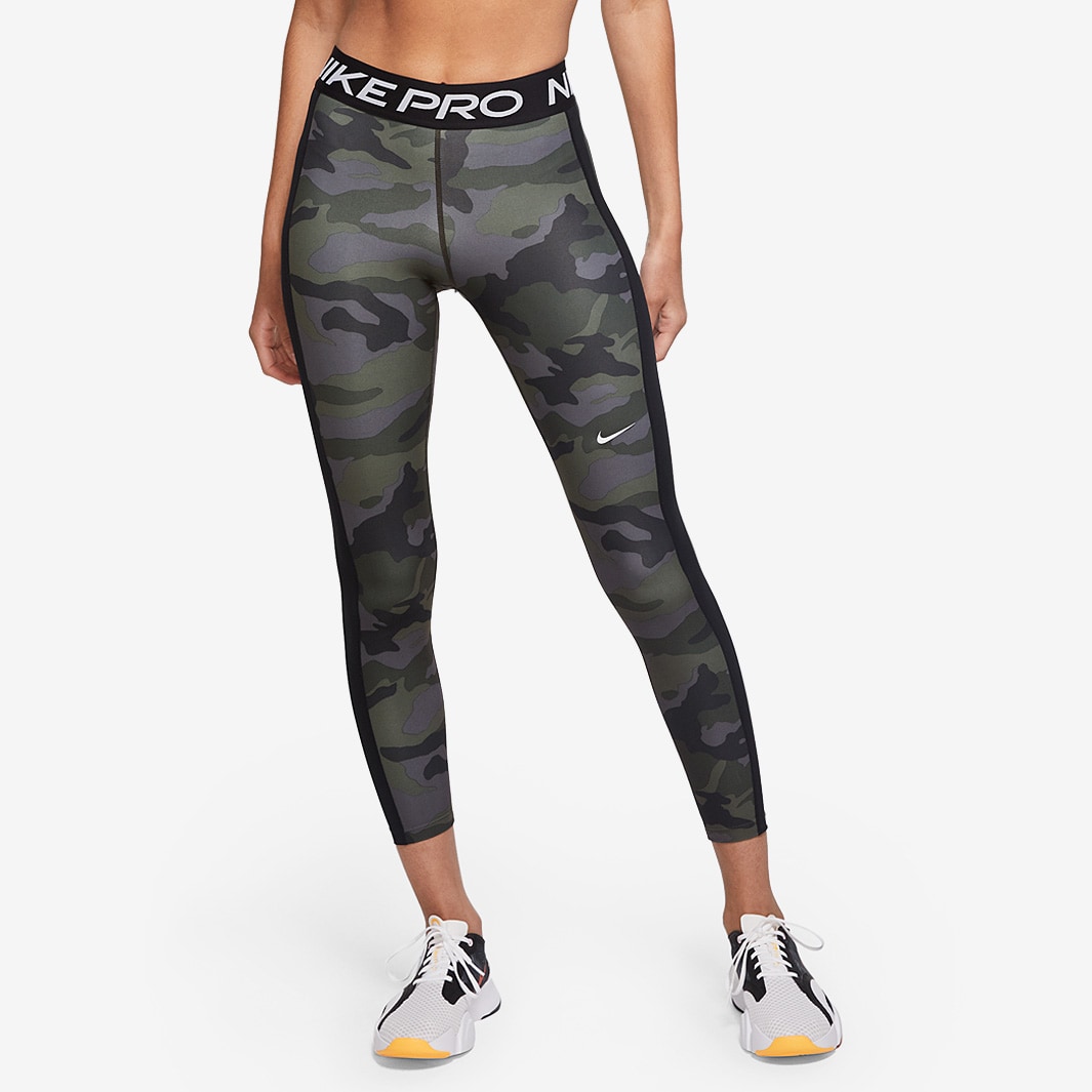 Nike Womens 7/8 Camo Tights - Thunder Grey/Black/White - Womens Clothing