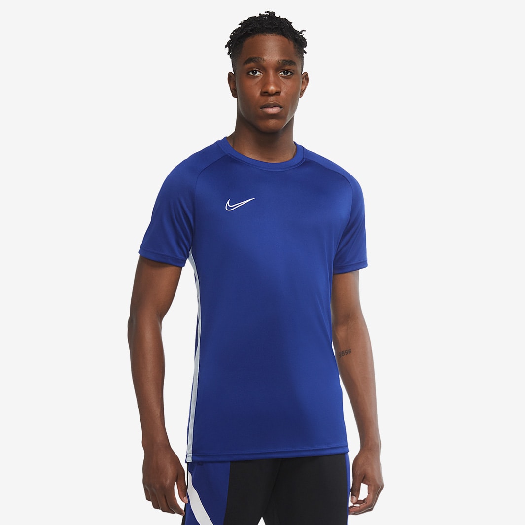 Nike Dry Academy SS Top - Deep Royal Blue/Light Armory Blue/White ...