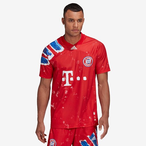 ácido Donación arrepentirse Camiseta adidas Bayern Munich Human Race -Equipaciones oficiales para  hombre-Rojo/Blanco | Pro:Direct Soccer