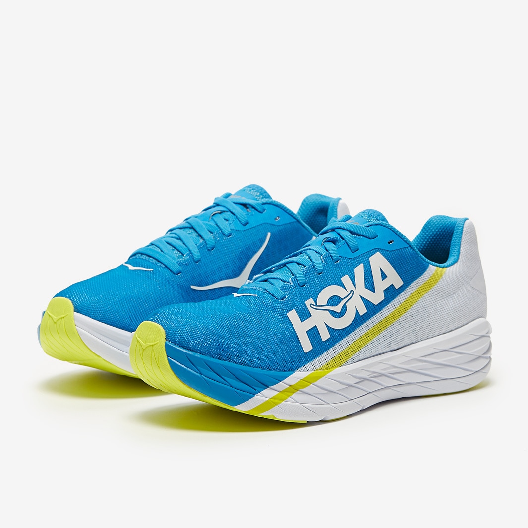 Hoka Rocket X White / Diva Blue Mens Shoes