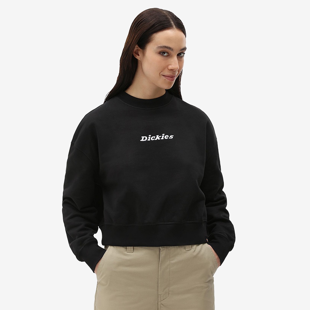 Dickies Womens Loretto Boxy Sweatshirt Black Tops Womens