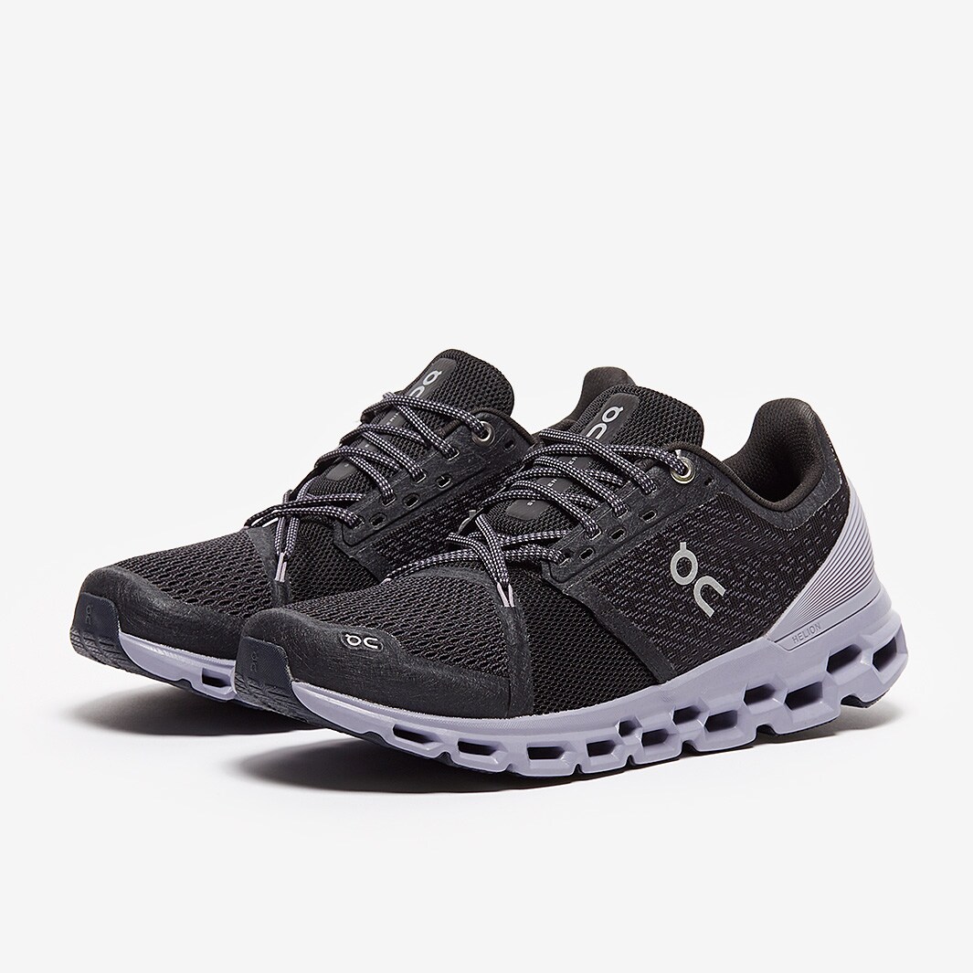 On Womens Cloudstratus Black/Lilac Womens Shoes