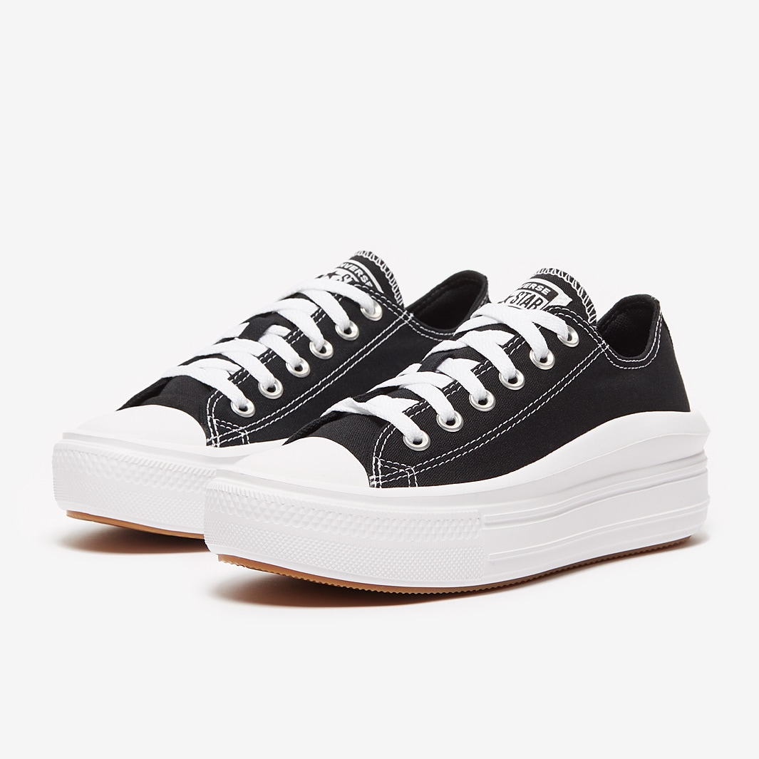 Converse Womens Chuck Taylor Move Platform Blackwhitewhite Trainers Womens Shoes 