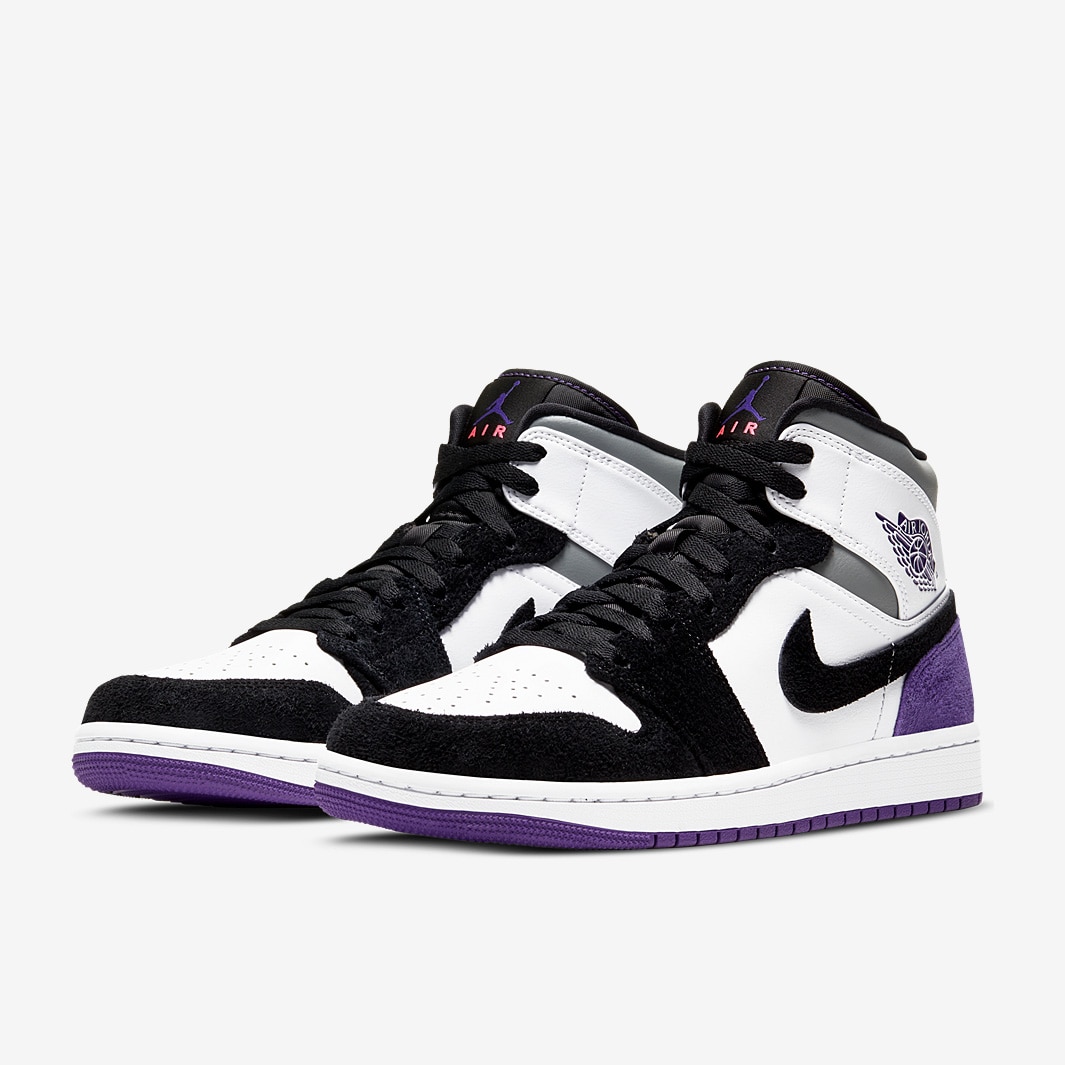 Nike Air Jordan 1 Mid SE ホワイト/パープル AIR JORDAN 1 MID À PEINE RAISIN