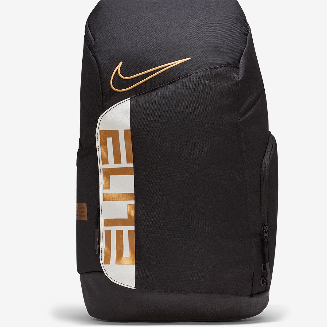 Nike Elite Pro Backpack - Black/White/Metallic Gold - Accessories | Pro ...