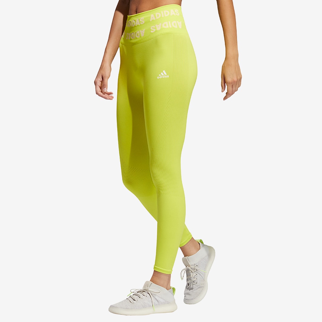 adidas Training Aeroknit seamless leggings in yellow