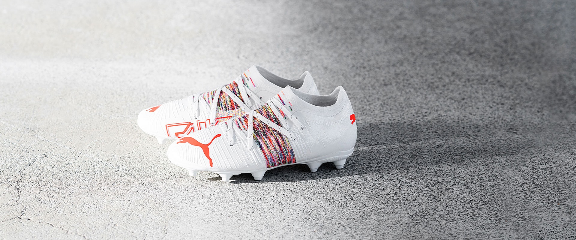 Puma Kids Future Z FG/AG White/Red Blast/Silver Firm