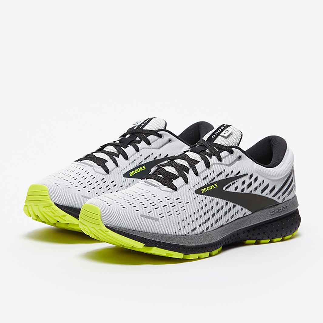 Brooks Ghost 13 White/Black/Nightlife Mens Shoes