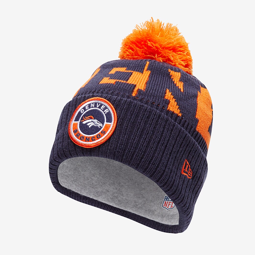 Denver Broncos New Era NFL On Field Sport Knit Orange Blue Beanie Toboggan  Hat