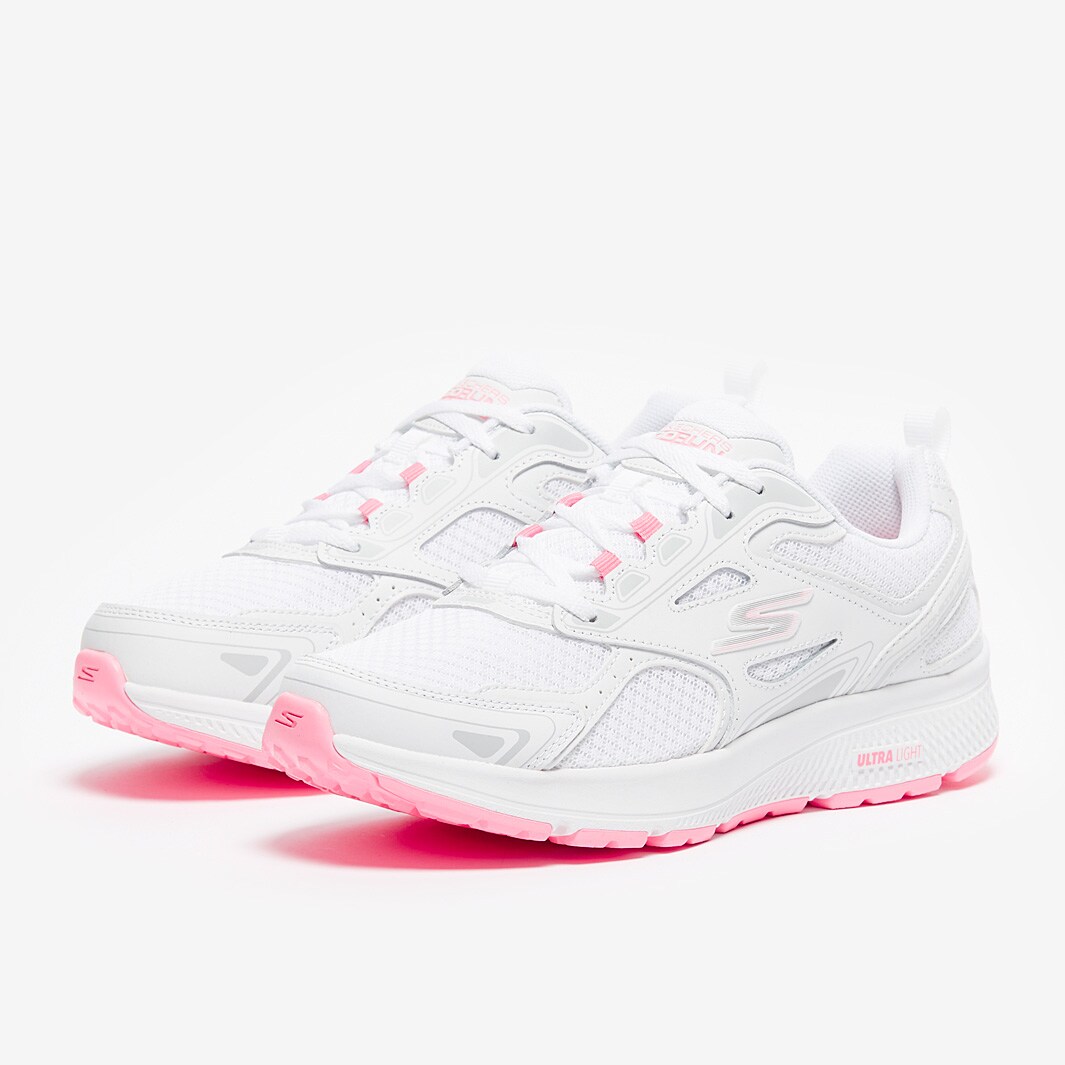 Skechers Womens Go Run Consistent - White/Pink - Womens Shoes