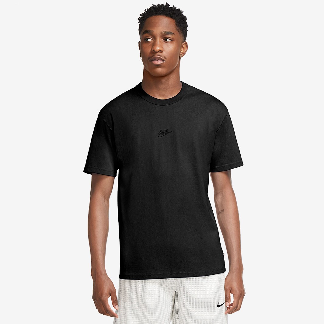 Nike Sportswear Premium Essential Tee - Black/Black - Tops - Mens ...