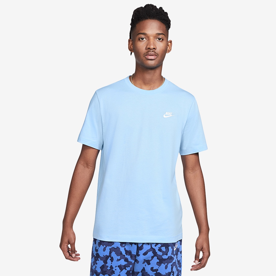 Nike Sportswear Club Tee - Psychic Blue/White - Tops - Mens Clothing