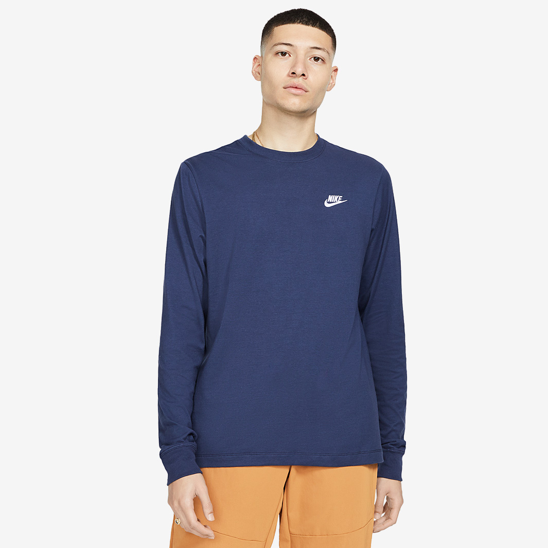 Nike Mens Sports T-Shirt Casual Logo Crew Top Navy 173465 451 L
