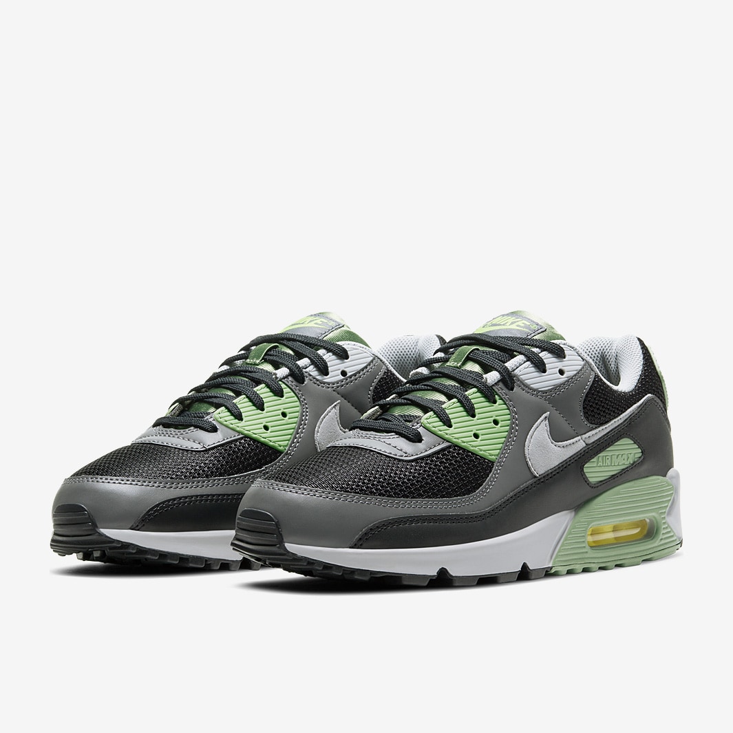 Nike Sportswear Air Max 90 Oil Green Light Smoke Grey Black Iron Grey Trainers Mens Shoes