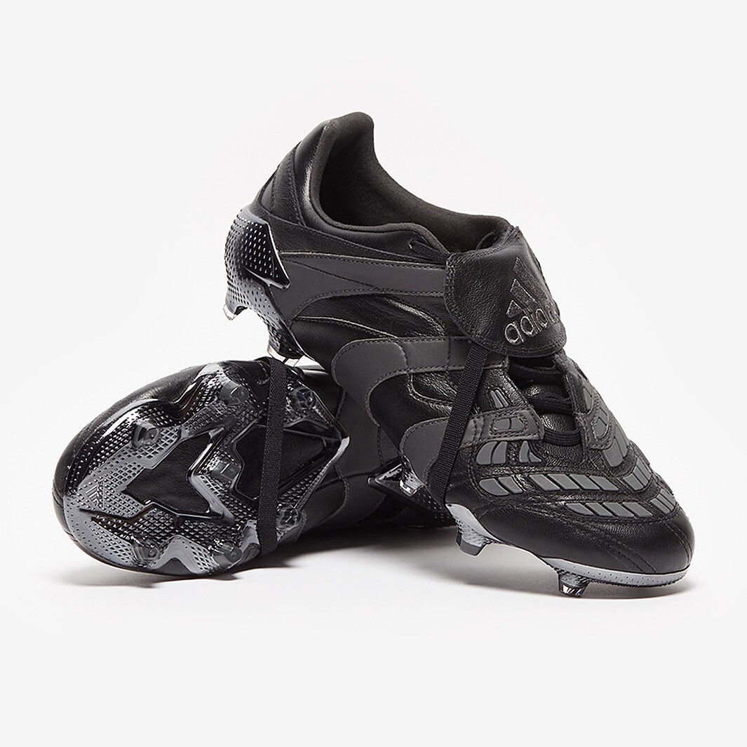 adidas Predator Accelerator FG Core Black Grey Six Grey Six Firm Ground Mens Boots Pro Direct Soccer