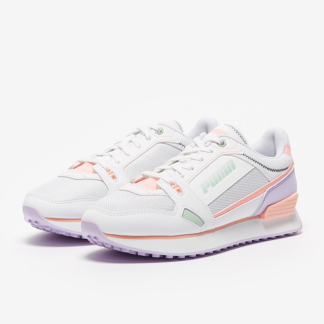 Puma Womens Mile Rider Pastel Mix - White/Peach - Trainers - Womens Shoes