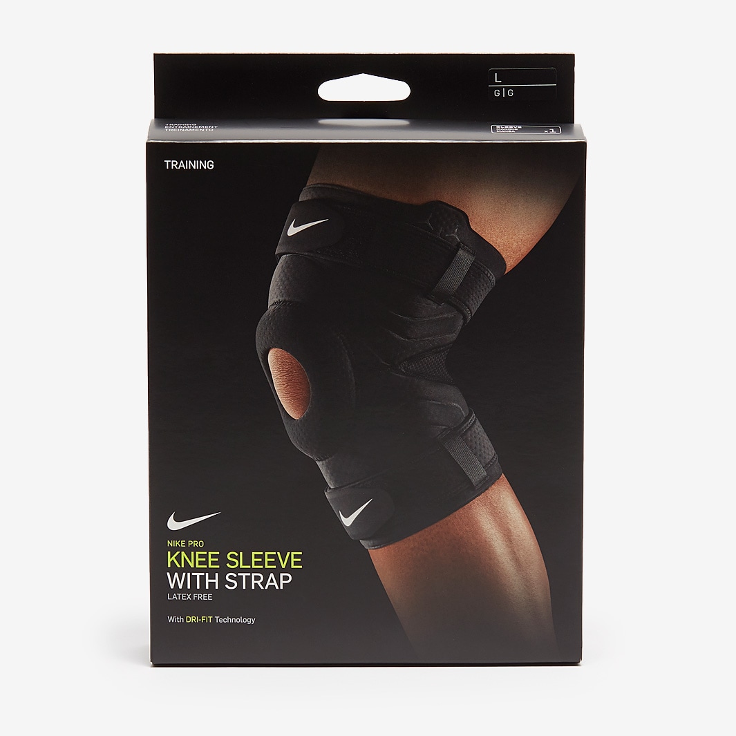 Nike Pro Open Knee Strap Sleeve - Black & White