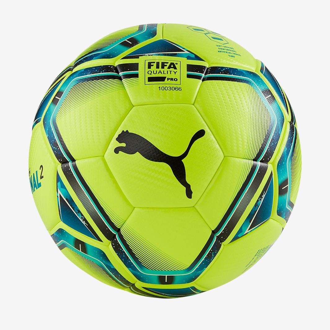 deze Paar Glans Puma teamFINAL 21.2 FIFA Quality Pro Ball - Lemon Tonic/Spectra Green/Ocean  Depths/Puma Black/Omphalodes - Footballs 