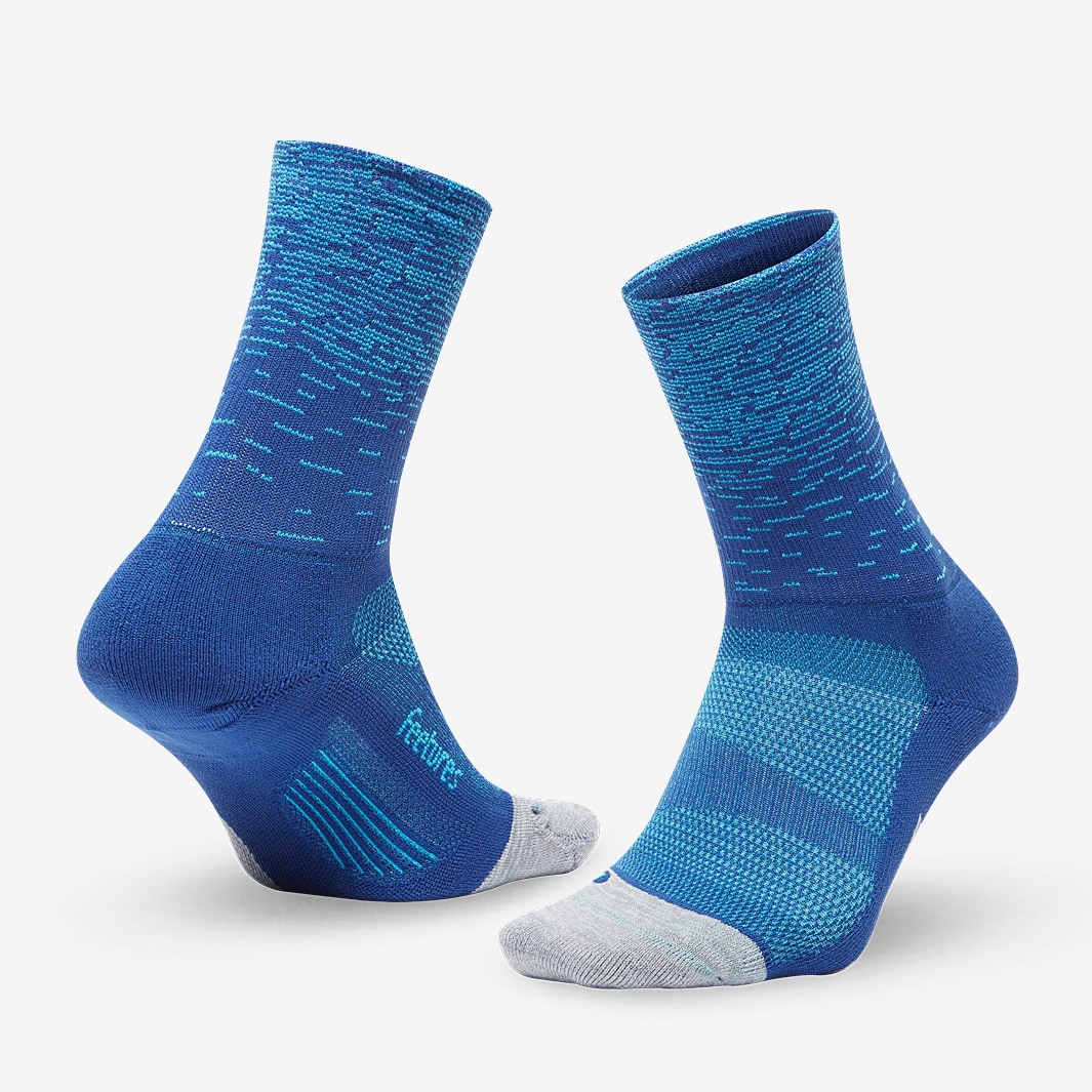 Feetures Elite Cushion Mini Crew - Blue Static - Running Socks