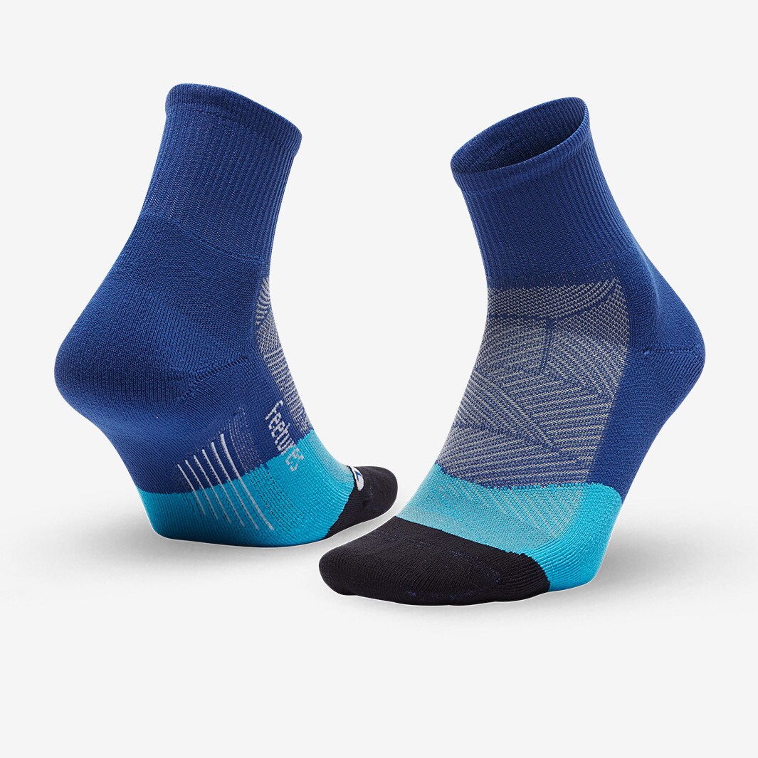 Feetures Elite Cushion Quarter Oceanic Running Socks ProDirect