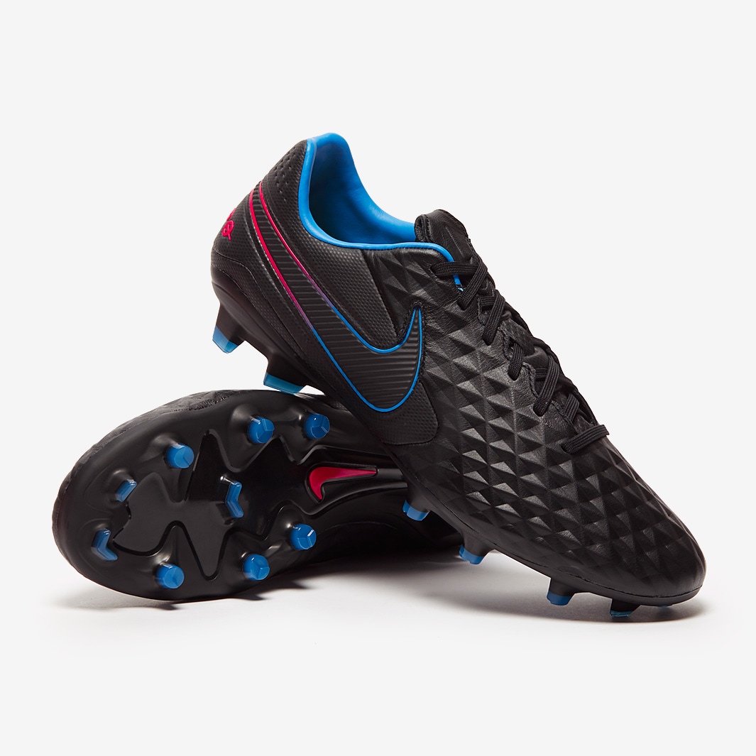 Nike Tiempo Legend VIII Pro FG Black Siren Red Light Photo Blue Firm Ground Mens Boots Pro Direct Soccer