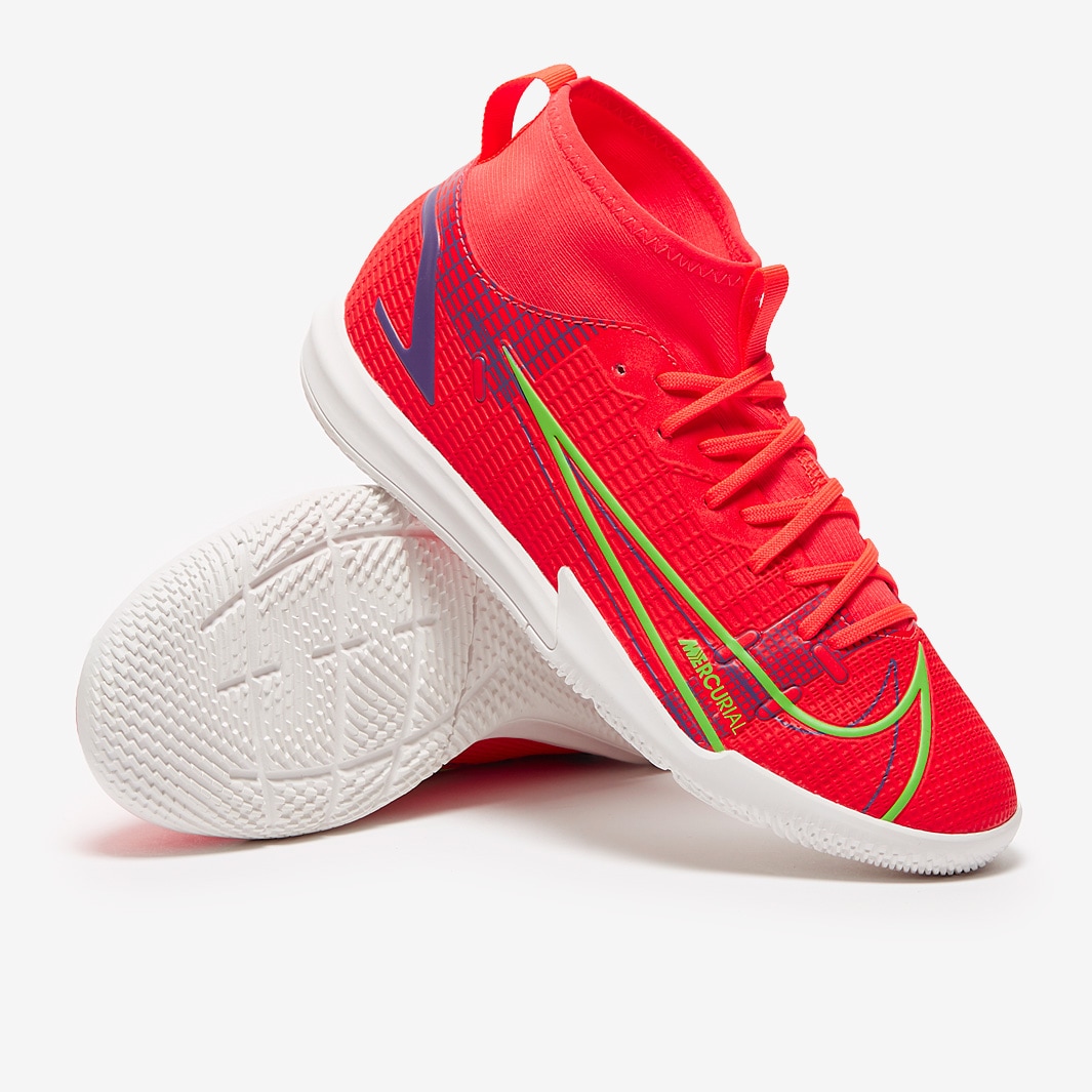 Nike Kids Mercurial Superfly VIII Academy IC - Bright Crimson/Metallic ...