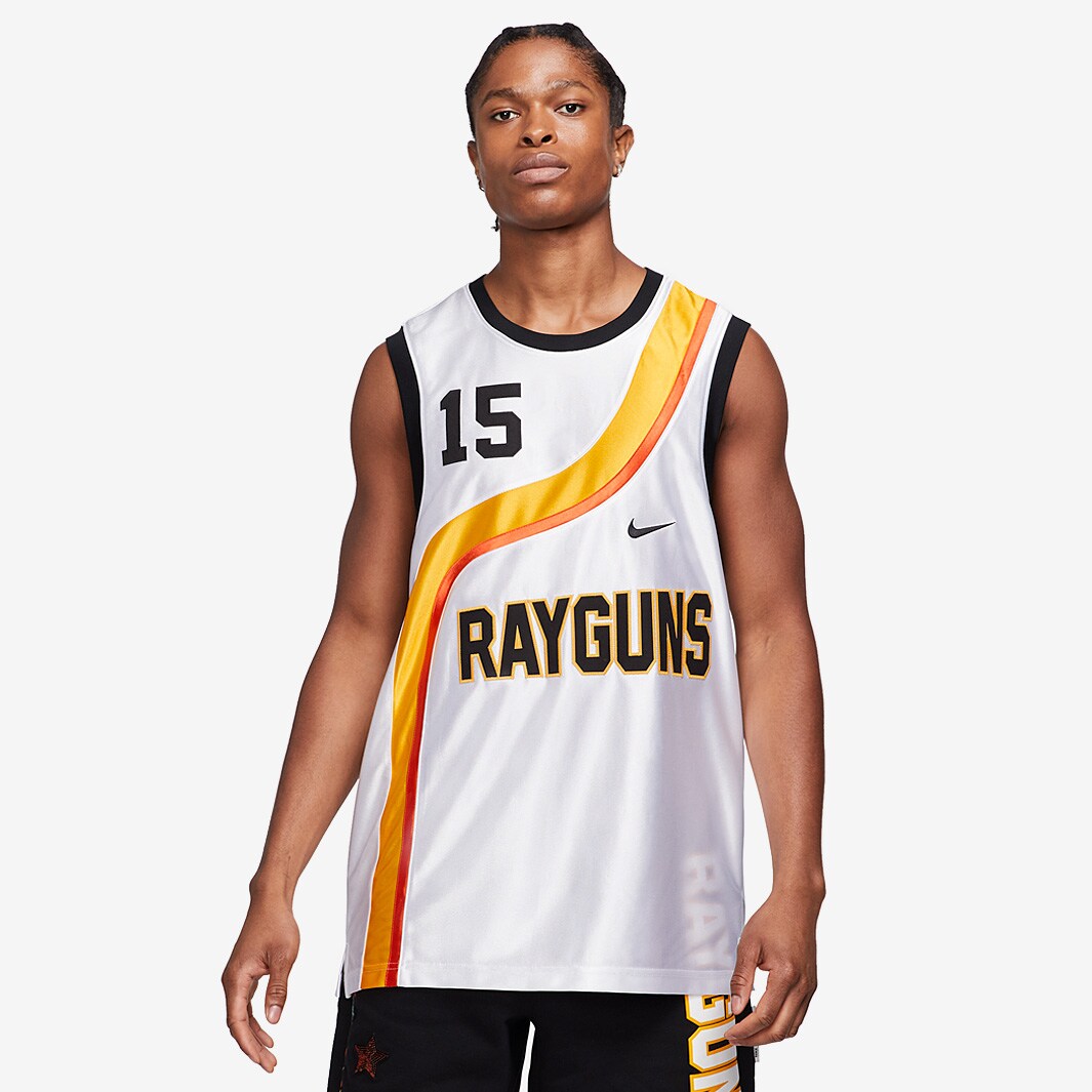 NIKE RAYGUNS ユニフォーム Nike Rayguns Premium Basketball Jersey - White/University Gold