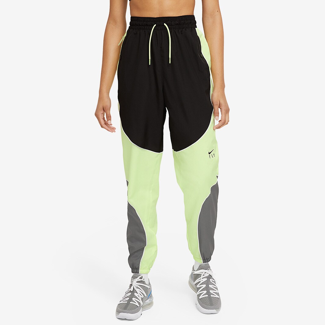 Nike Womens Swoosh Fly Pants Smoke Grey Black Barely Volt