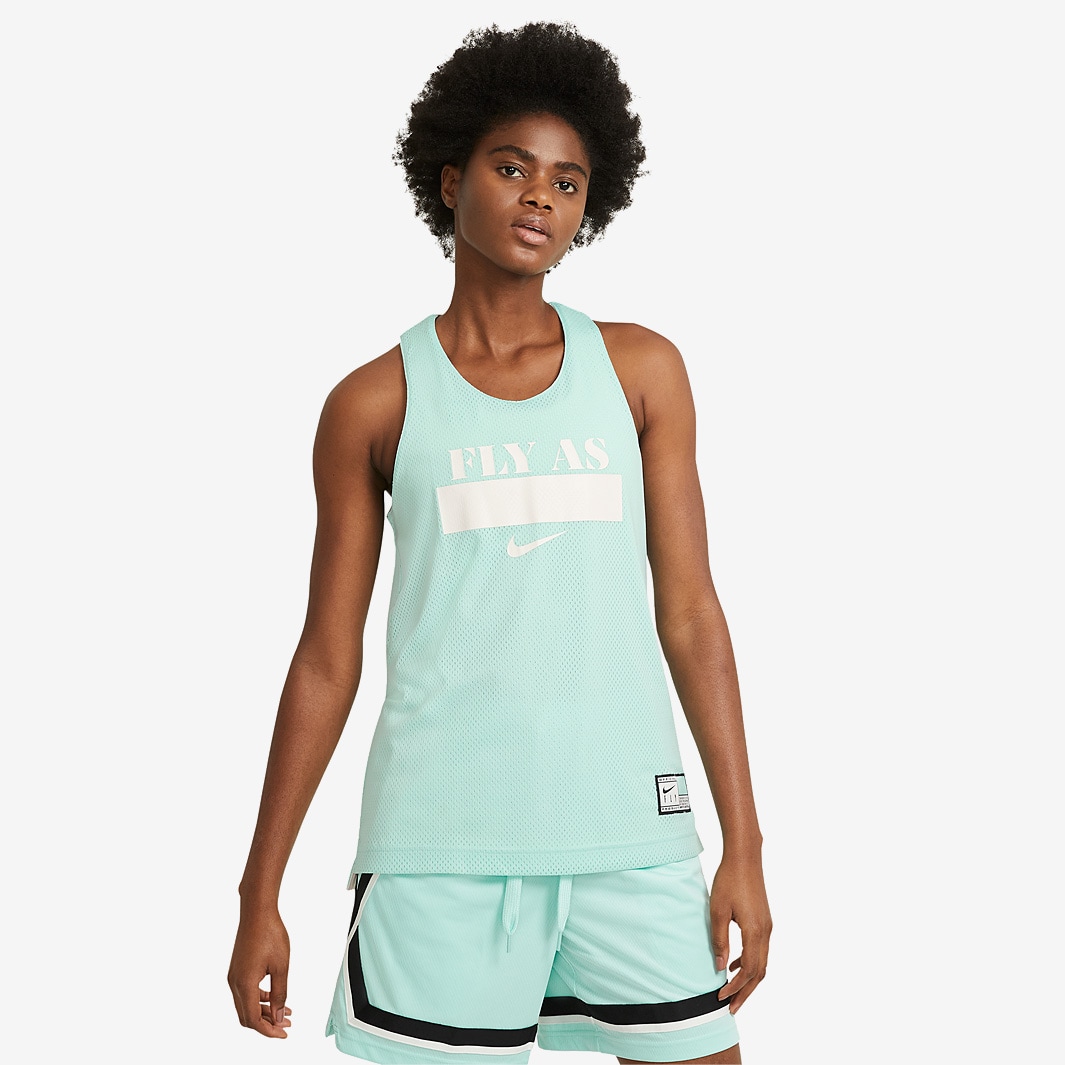 Nike Womens Essential Fly Reversible Basketball Jersey - Light Dew/Sail ...