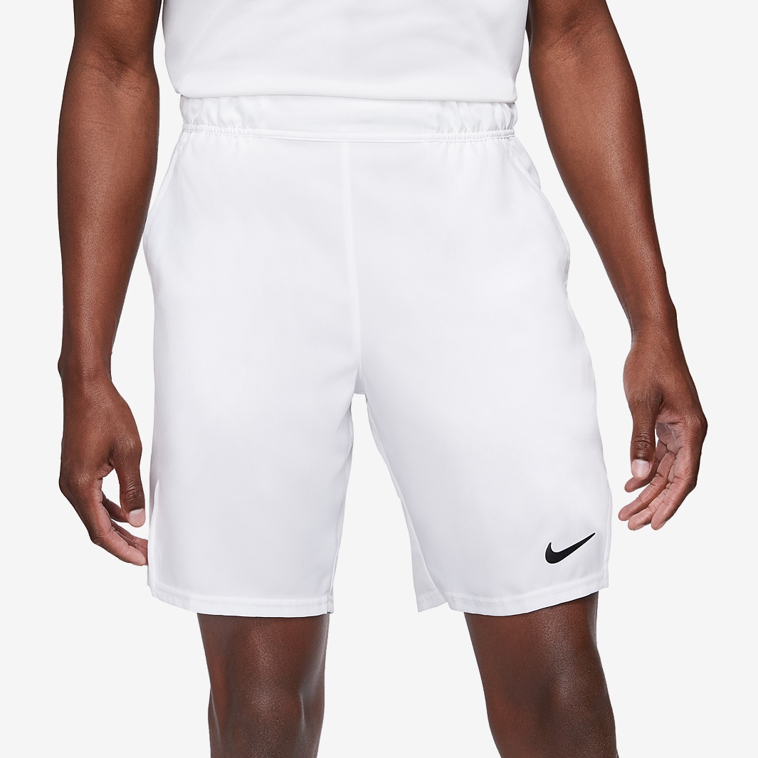 Nike Court Dri-FIT Victory 9in Short - White/Black - Mens Clothing ...