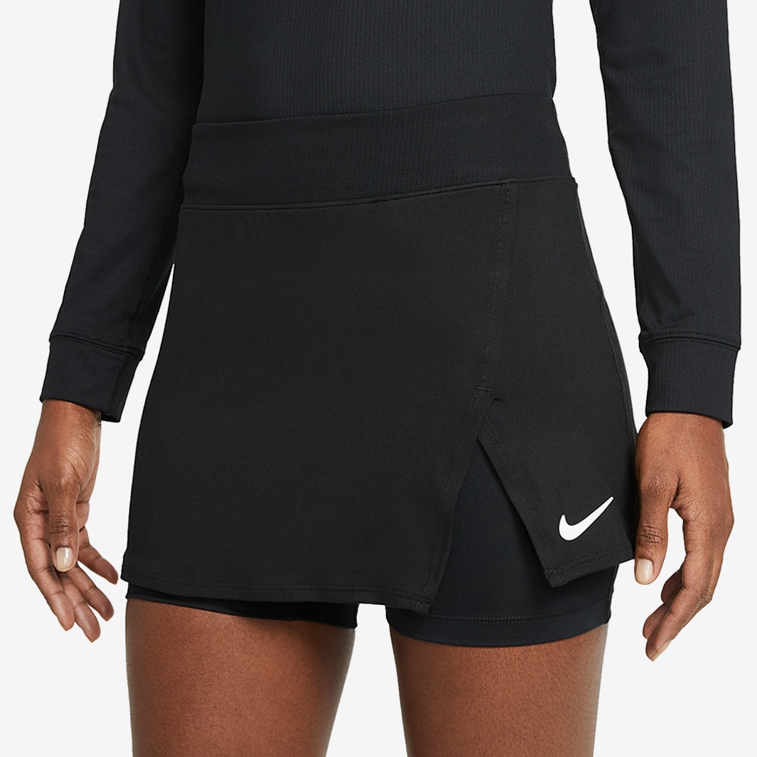 Nike Womens Court Dri-Fit Victory Skirt - Black/White - Womens Clothing ...