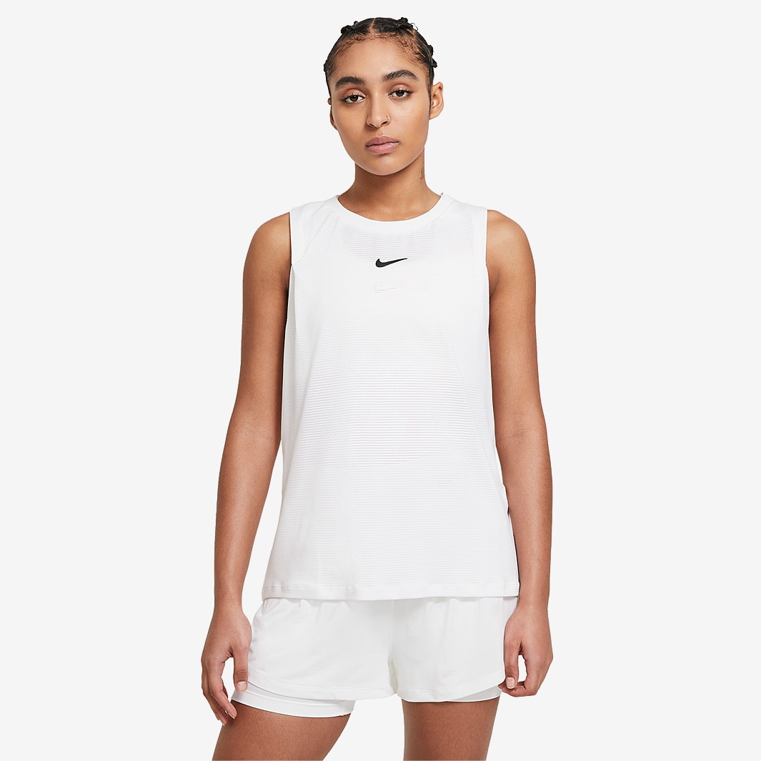 Nike Womens Court Dri-Fit Advantage Tank - White/Black - Womens Clothing