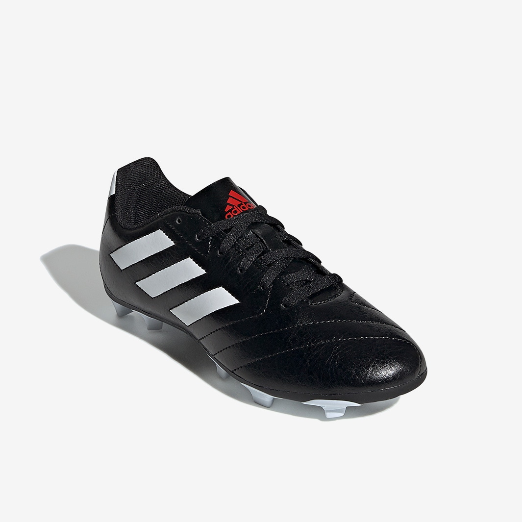 adidas Kids Goletto VII FG Core Black/White/Red Junior Cleats
