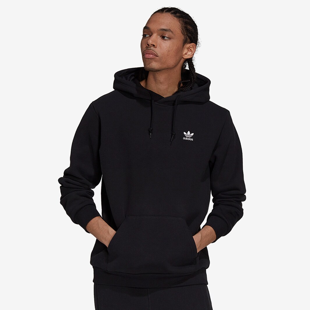 adidas Originals Essential Hoodie - Black - Tops - Mens Clothing