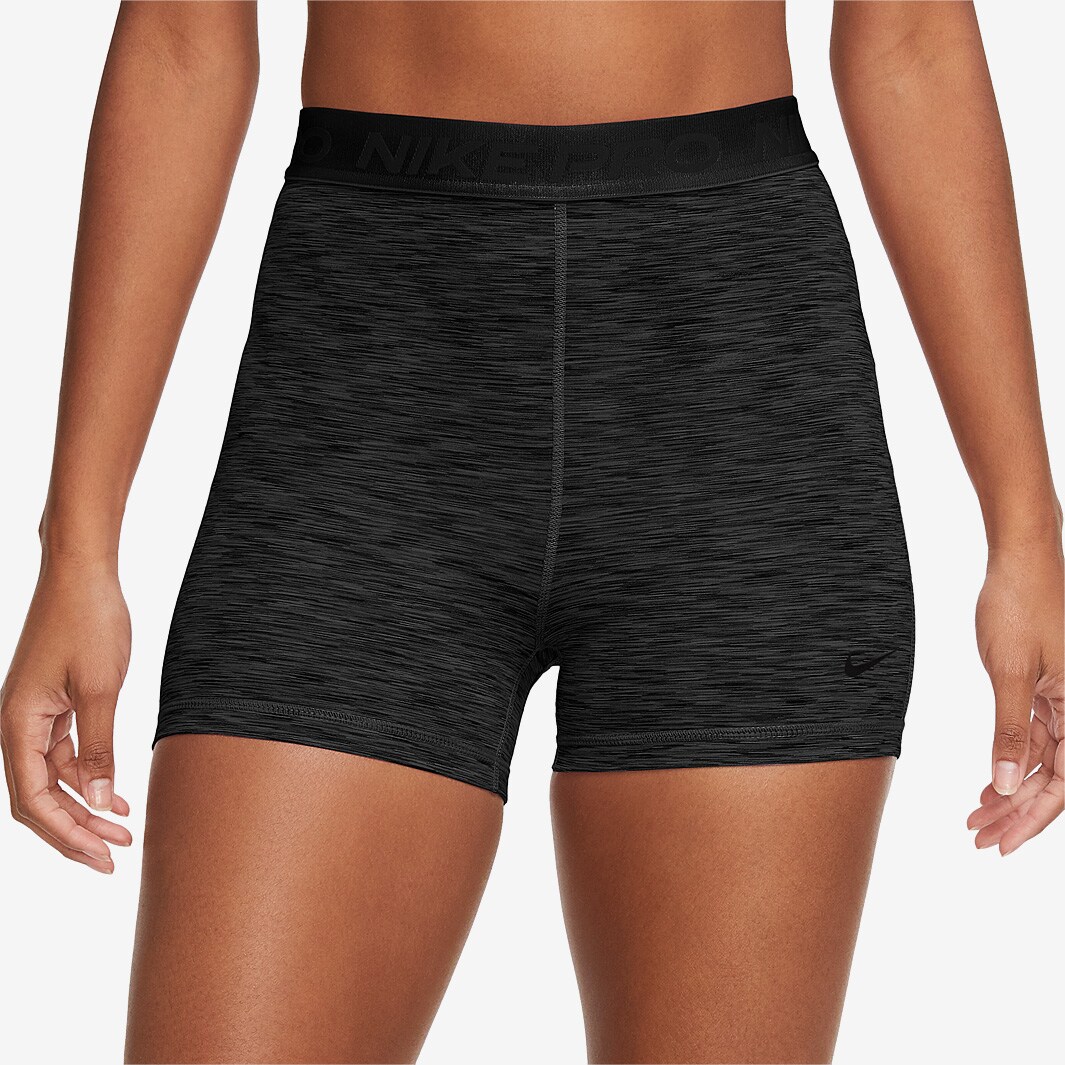 Nike Womens 3inch Space-Dye Shorts - Black/Black/Black - Womens Clothing