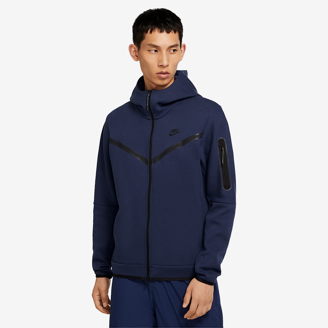 Nike Sportswear Tech Fleece Jacket - Midnight Navy/White - Tops - Mens ...