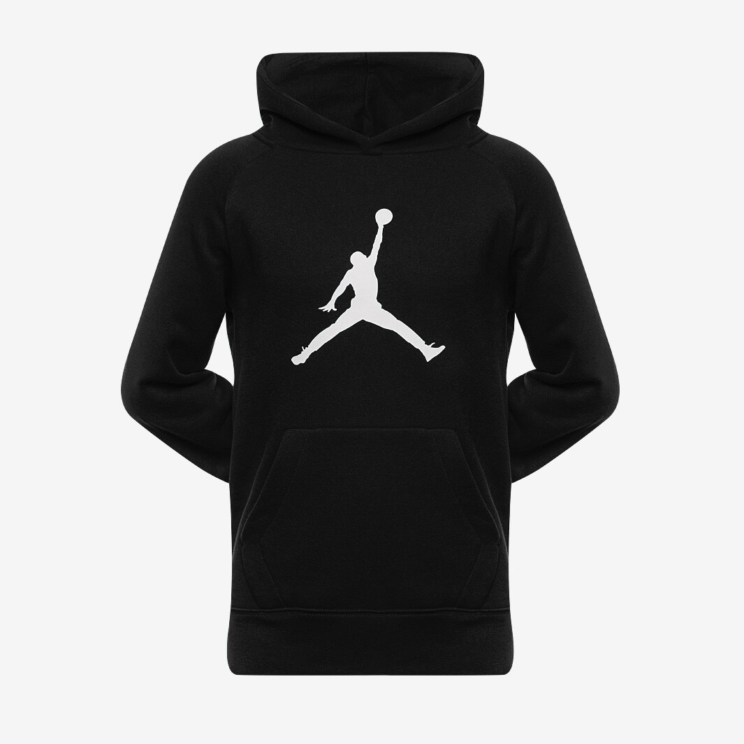 Jordan Older Kids Jumpman Logo Fleece Hoodie (8-15 Yrs) - Black - Mens ...