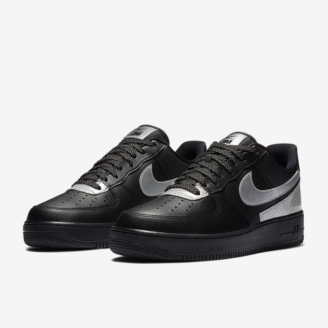 Nike Sportswear Air Force 1 07 LV8 Noir Argent Metallique Noir Noir Argent Metallique Noir Baskets Chaussures Homme Pro Direct Soccer