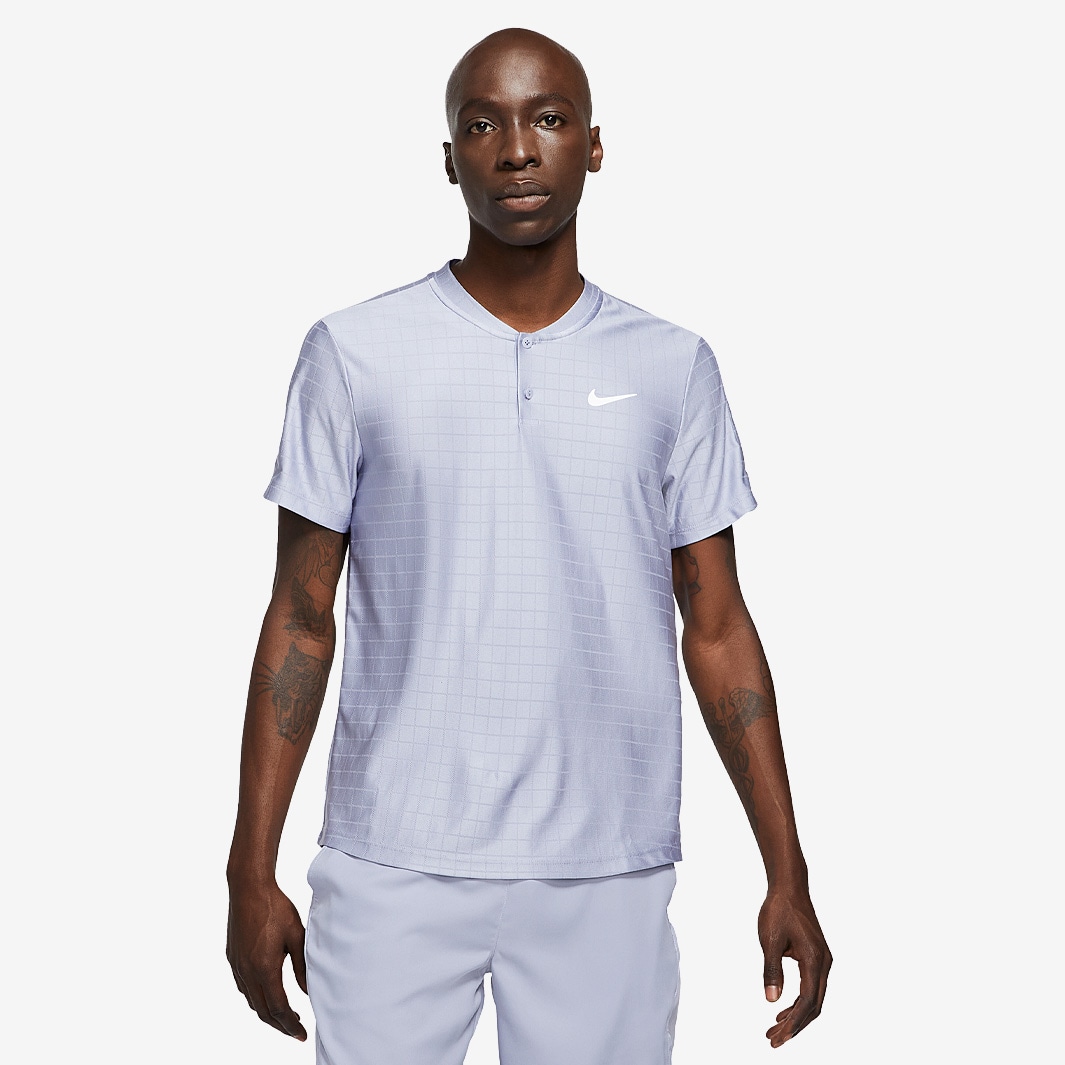 Nike Court Dri-Fit Advantage Polo - Indigo Haze/White - Mens Clothing ...
