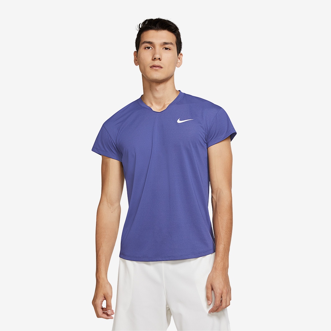 Nike Court Dri-Fit Breathe Slam Top - Dark Purple Dust/White - Mens ...