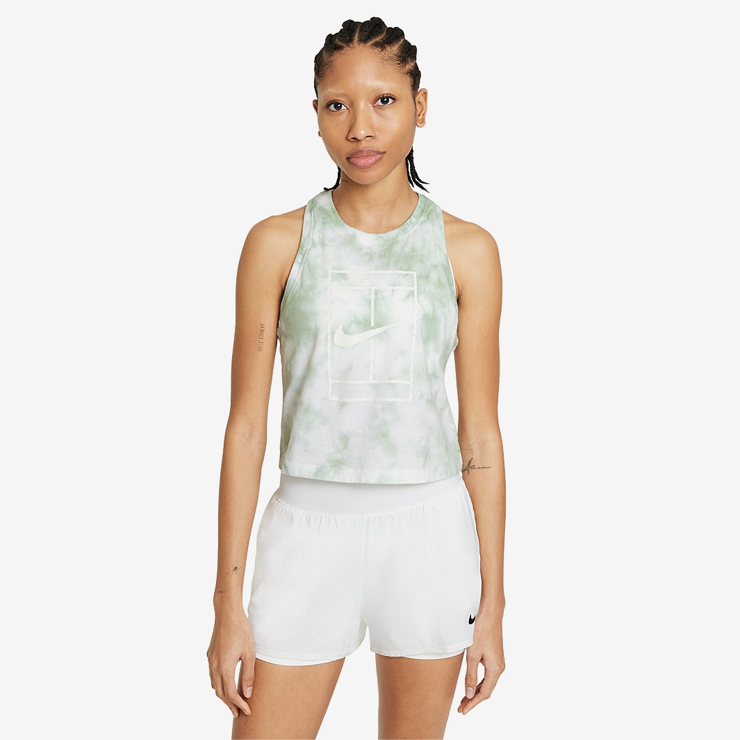 Nike Womens Court Tie-Dye Tank - White/Steam - Womens Clothing