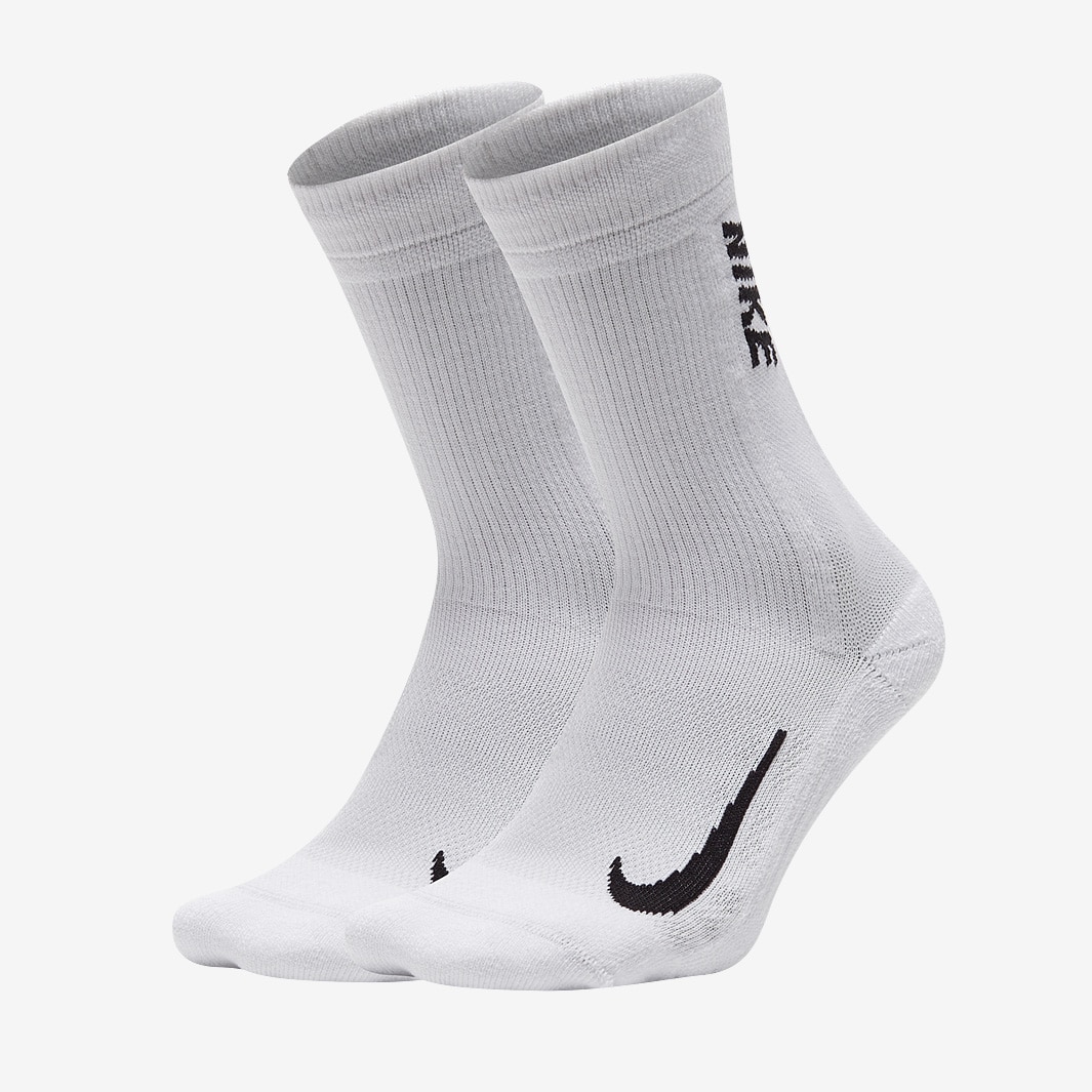 Nike Court Multiplier Max Crew Socks 2 Pack - White/Black - Mens ...