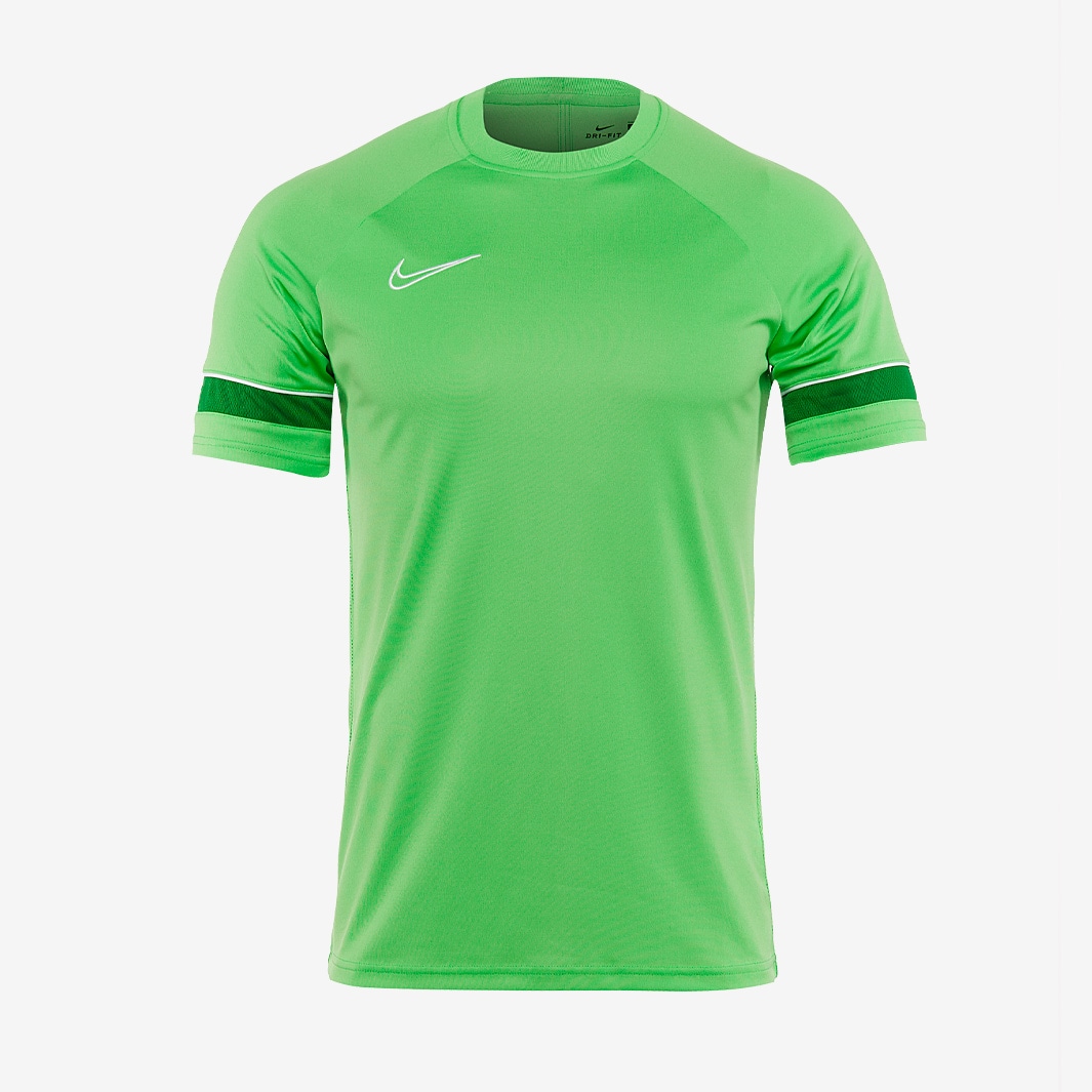 Camiseta MC Nike Dri-FIT Academy 21 - Chispa/Blanco/Verde Pino - Verde Chispa/Blanco/Verde Pino - Equipaciones de fútbol para hombre | Pro:Direct Soccer