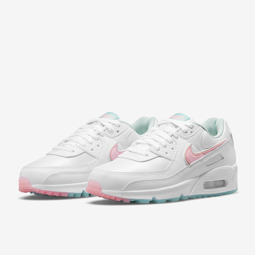 womens air max 90 sneakers in white & arctic punch